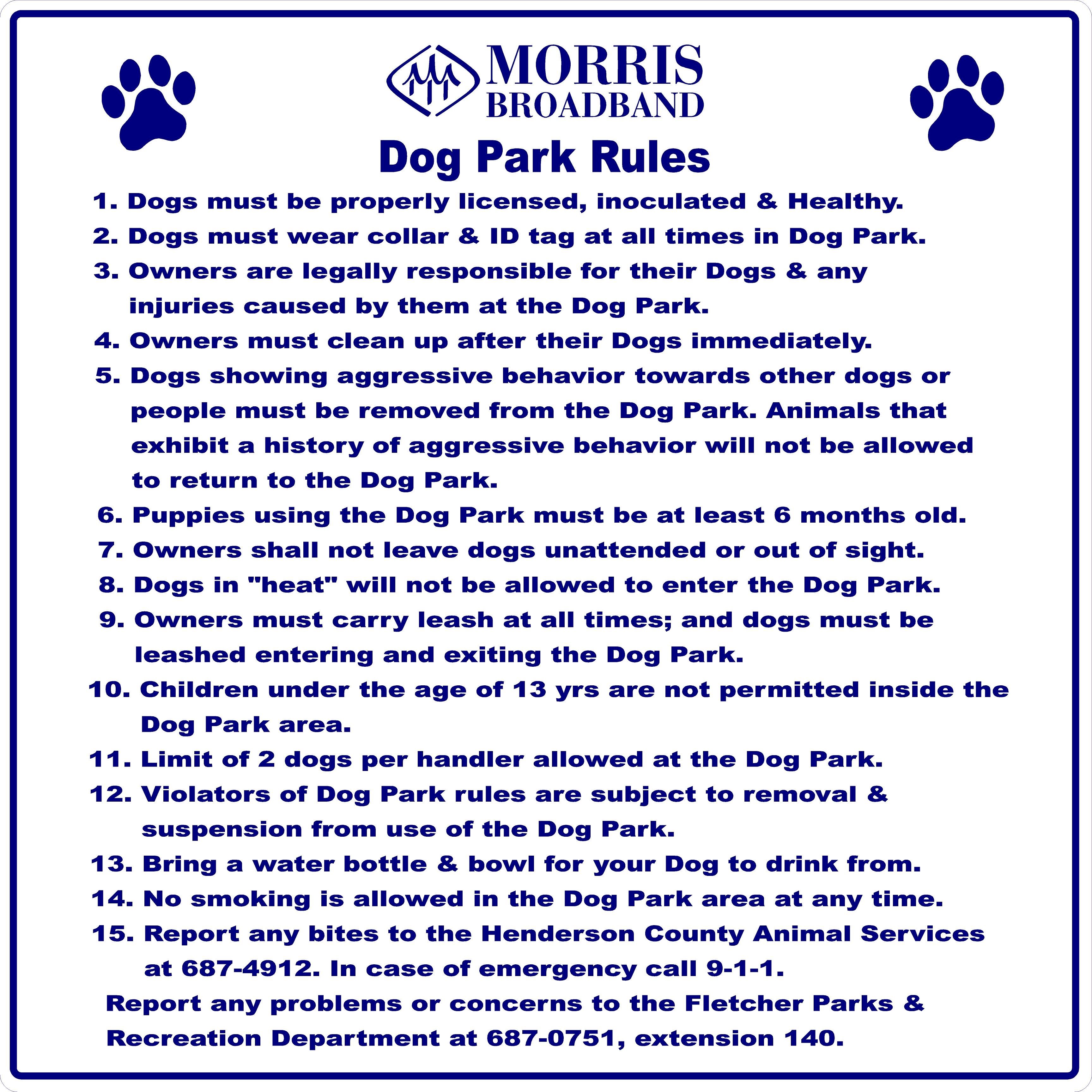 Dog Park Rules Town Of Fletcher North Carolina dog-park-rules-town-of-fletcher-north-carolina